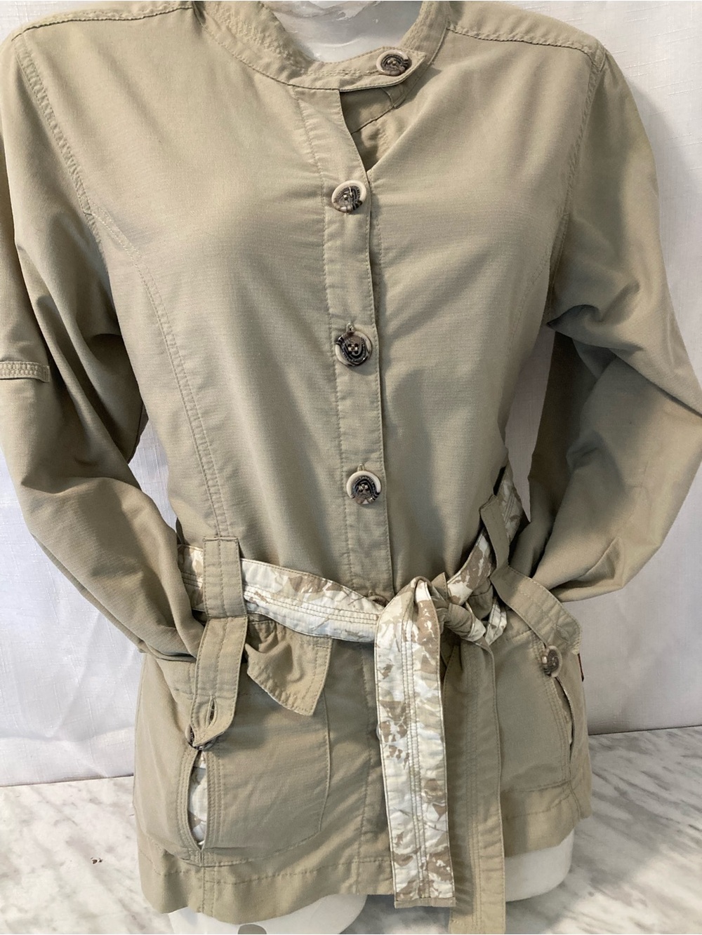 Chlorophylle Maya Khaki Belted Utility Jacket Women’s S